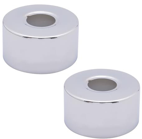 Gvrxec Stainless Steel Shower Rosette, Set of 2, 66 x 30 mm, G3/4 (25 mm), Pipe Rosette, Shower Fitting, Kupplung, Silver