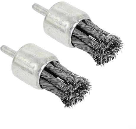EpheyFIF 2Pcs Wire Wheel Cup Brush Drills Set, 19Mm/30mm Steel Wire Brush Wheel Cup Brush Metal Brushes For Cleaning, Derusting, Grinding, Dusting, Deburring, Polishing
