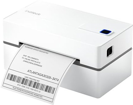 Inateck Bluetooth Thermo-Etikettendrucker, Kabelloser 4x6 Versandetikettendrucker für Versandpakete, Kompatibel mit iPhone, Android, iPad, Windows, MacOS, Chrome, USPS
