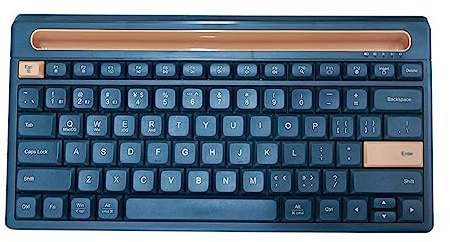 Pesderty Trådlöst Bluetooth-tangentbord med kortplats Dual Mode Tangentbord Kompatibel med Android Telefon Tablet Laptop Laptop Skrivbord Blå