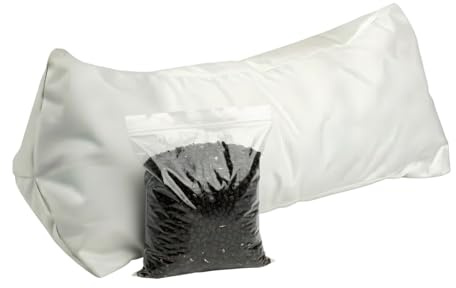 Small Neck Roll Buckwheat Pillow - 15 x 6’’ Cervical Neck Pillow for Lumbar, Knee & Backrest – Best Pillows for Side Sleepers & Travel with Adjustable Head & Breathable Zipper Cotton Case - 2.4 lbs