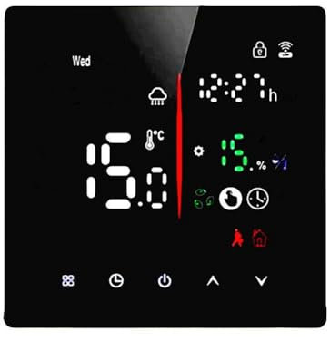 Uxsjakjsd Termostato Smart Home WIFI 3A Riscaldamento 'Acqua/Caldaia A Parete Universale Smart Timing Touchscreen Control Termostato Programmabile per Casa A
