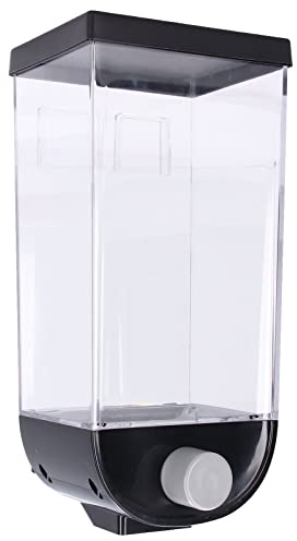 HERCHR Dispensador de alimentos secos montados en la pared, 1L 1.5L contenedor de grano cuadrado Lavandería Dispensador Dispensador de arroz Tanque de almacenamiento de cubo de arroz con (1.5L)