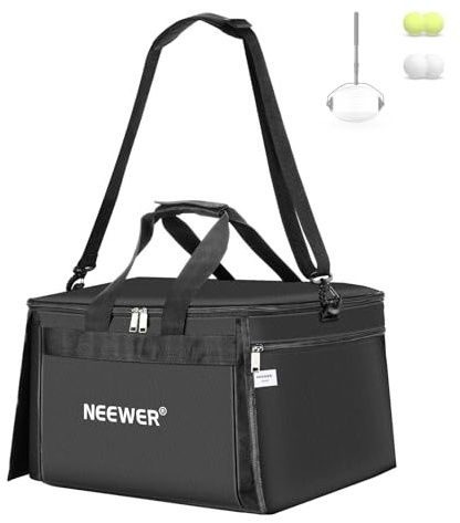 NEEWER TB03B Tennis Ball Bag, Transport Basket for Folding Polyester Picking Hopper with Side Pockets for Ball Binder TB01S, Max 120 Balls, Only Bag Included