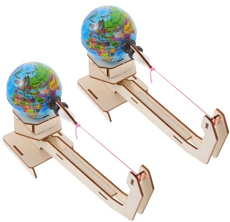 MOLUCKFU Kits D’Expérimentation Scientifique Stem 2 Pièces Gravité Terrestre et Lunaire Puzzles Éducatifs en Bois Jouets de Physique pour Garçon et Filles à la Maison L’École