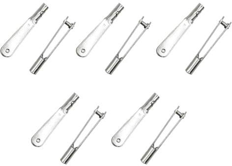 Ludom 10 Pcs Metal Clevis Quick Link, M2 Thread Steel Clevis Self Locking Clip, for RC Helicopters, Cars, and Airplanes