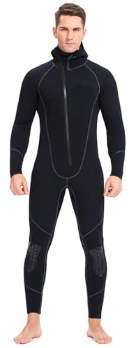 Traje de Buceo Traje de Neopreno 7MM for Adultos for Mantener el Calor, Traje Buceo Cuerpo Completo con Capucha, Surf, Caza submarina, natación(L170-175cm69-77kg)