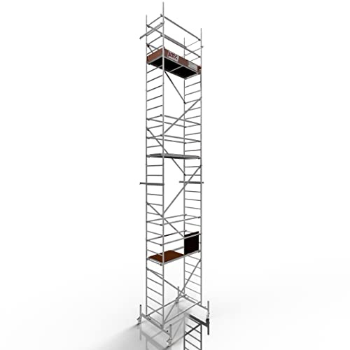 ALTEC Rollfix® 1.0 900 | 9m AH | Rollen (Ø125mm) | Standardtraverse | Made in Germany | TÜV | belastbar 200kg/m² | Alu | Norm - DIN EN 1004-1 | Baugerüst | Fahrgerüst
