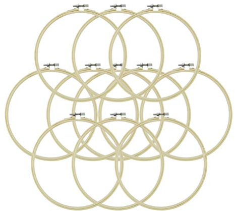 EXCEART Verstellbarer Bambus Stickrahmen 5.1 Zoll FüR Diy Handwerk Kreuzstich ZubehöR Und Traditionelle NäHtechniken Vielseitiger Stickrahmen Aus Robustem Verbundmaterial