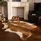 BENRON Alfombra Grande de Cuero Vacuno Con Acento Occidental - Elegante Alfombra de Vaca de 5.5 x 6.5 Pies - Área de Animales Para Sala de Estar y Dormitorio