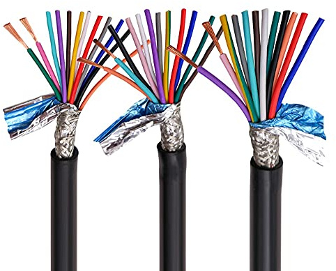 Davitu Wires & Cables - Multi-core shielded cable RVVP22AWG 0.3mm2 3 4 5 6 8 10 12 14 16 20 24 core anti-interference control signal wire - (Length: 22AWG 0.3mm, Specification: 20 cores 3 meters)