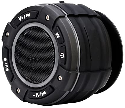 ZXNQ Portable Radio FM, Bluetooth Étanche Haut-Parleur Douche, avec Effet LED Coloré, Forte Adhérence, Chargement USB pour Piscine Cuisine Extérieure