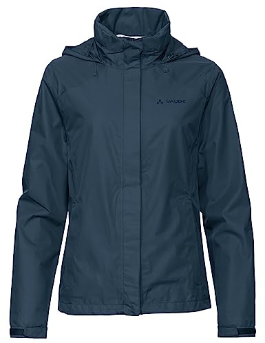 VAUDE Damen Freizeit und Regenjacke Escape Bike Light, wasser- und winddicht, atmungsaktiv, dark sea, 40