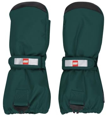 Kabooki Unisex LWATLIN 706-MITTENS W/MEM. Fäustlinge, Dark Green, 134/140