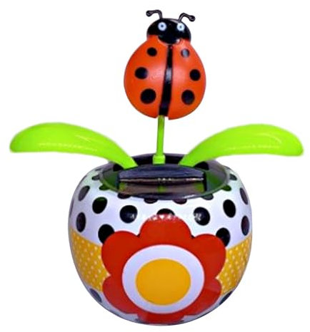 Jomewory Flores danzantes solares,Flores danzantes con energía Solar | Linda Flor Que sacude la Cabeza en macetas Coloridas, con energía Solar,Decoración de Coche de Flores, Figuras de Baile solares