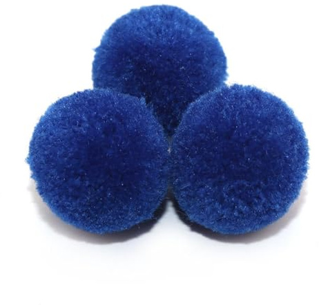 BrightGlow Konstpäls-bollar 30 stycken små konstpälstofs poms mjuka pom poms för pyssel gör-det-själv pom pom bollar fluffiga plyschbollar konstpäls pom poms för mössor beanies safirblå 40 mm