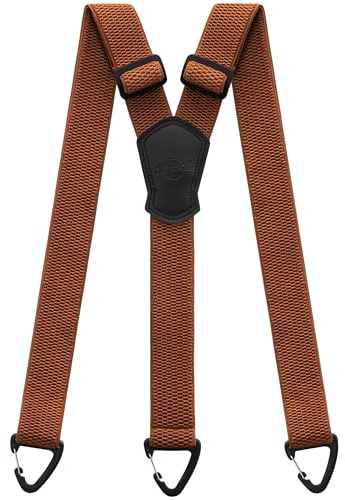 Kohentact Bretelles pour Hommes Extra Résistantes – 3,8 cm de Largeur, Portables Sous les Vêtements, 3 Passants à Boutons-Pression, Idéales pour Pantalons de Travail, Ski et Salopettes
