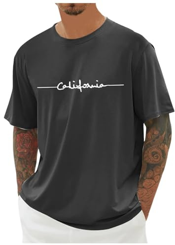 Herren T-Shirt Kurzarm Sportshirt Rundhals Sommer Bodybuilding Trainingsshirt Einfarbig Funktionsshirt Atmungsaktives Freizeitshirts, radshirt Hawaiihemden Pailletten Oberteil,XS