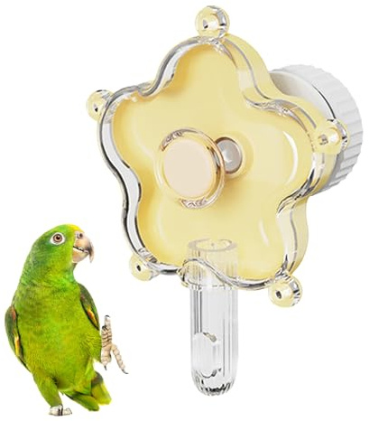 Qiwieod De Recherche De Nourriture pour Oiseaux,Accessoires de Cage Rotatifs pour Oiseaux - Jouet Distributeur De Friandises en Forme De pour,pour Stimulation Mentale Et Gestion du