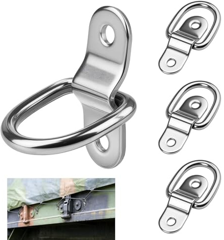ddckj 4 Pz D Anello di Ancoraggio Inox Anelli di Ancoraggio del Carico Ancoraggio per Carichi su Rimorchi, Camion, Fuori Strada Camion, Furgoni, Quad, SUV, Barche