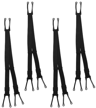LOORGVEL Tirantes Ajustables de Hockey sobre Hielo para Adultos, Cinturones Elásticos de Tracción, 4 Unidades Talla XL, Accesorios Deportivos Profesionales para Pantalones Protectores, Uso