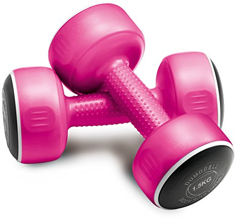 Body Sculpture BW108-03 Kurzhanteln, Rose, 2x1.5KG