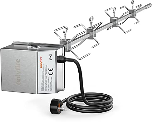 onlyfire BRK-6035 Stainless Steel Grill Rotisserie Kit Fits for Weber Genesis II 400 &600 Series and Genesis II LX 4 & 6 Burner Grills