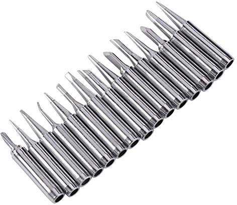 Punta Saldatore, Akozon 900M-T 15pz Punta per Saldatore Senza Piombo Punta di Ferro Set di Ricambio per Stazione di Saldatura 936, 937, 938, 969