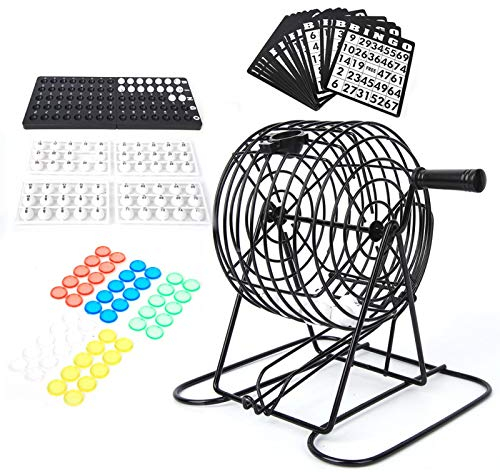Bingo Spiel Set,Bingo-Spiel Lucky Ball, Bingo Zubehör Professionelles Bingo-Set, Traditionelles Bingo-Spiel-Set, Bar-Party-Lotterie-Maschine Gruppenunterhaltung, für große Gruppen und Familienspiele