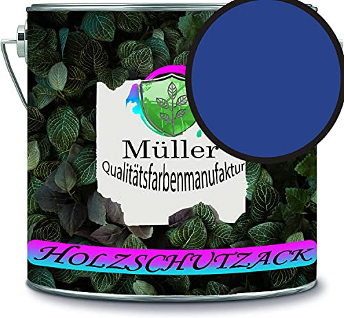 Müller - Vernice protettiva per legno, resistente alle intemperie, protezione a lungo termine dagli agenti atmosferici, colore protettivo per legno RAL 5005, colore: blu segnaletico