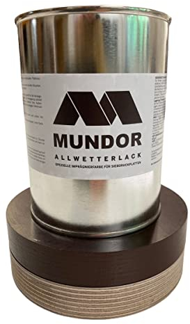 Mundor-Metall (39,98€/1l) Spezielle Imprägnierfarbe Siebdruckfarbe für Siebdruckplatten Farbe Siebdruckplattenfarbe - 500ml dunklen Braunton MADE IN GERMANY