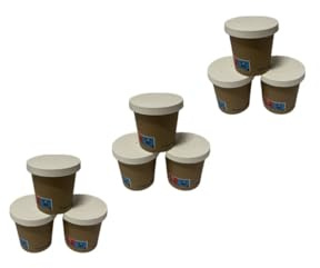Nicoletti 100/500 / 1000 Bicchieri di Carta avana Bicchiere in cartoncino Monouso ideale per caffè espresso 100 ml / 4 oz altezza 6 cm diametro 62 mm con coperchio in CARTONCINO (100)