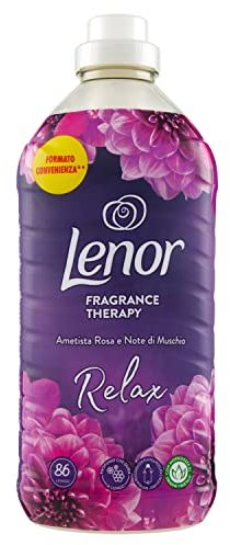 Lenor Weichspüler 86 Waschgänge Amethyst Rosa und Moschus-Noten, bietet langanhaltende Frische für ein frisches Bett bis zu 1 Woche