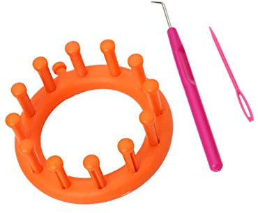 Milageto Telaio per Maglieria Piccolo Telaio per Maglieria Circolare Set Strumento per Maglieria di Lana Fatto a Mano Fai-da-Te Telaio per Maglieria