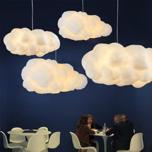 Simulation Nuage Pendentif Lumière Creative Coton Nuage Lustre Flottant Nuage Plafonnier Nuage Décoratif Plafonnier Pendentif Nuage Lumière Pour Chambre, Salle À Manger, Couloir