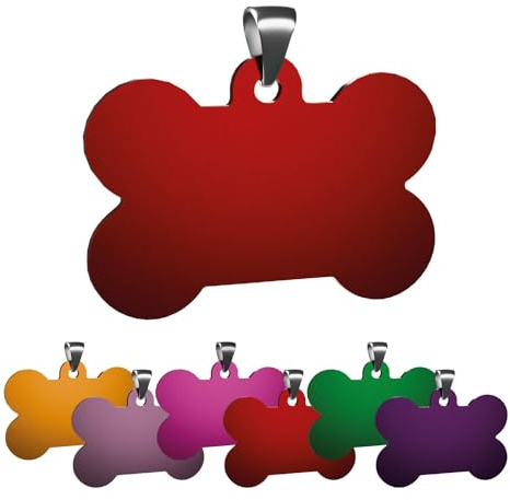 Targhetta personalizzata - incisione laser - ciondolo personalizzato - portachiavi personalizzato - Medagliette per Cani e Gatti Personalizzate - Pendente con Testo, ideale come regalo Made in Italy
