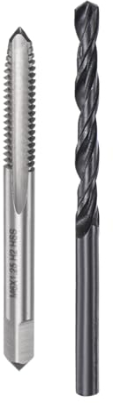 QUARKZMAN Metrisches Gewindebohrer- und Bohrer-Set, M6 x 1,25 Gewindebohrer & 4,7 mm schwarzer Oxid Spiralbohrer, Gerade Nut Gewindebohrer Gewindeschneidwerkzeug Reparaturset