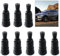 8 Pièces Valve Pneu Voiture, Valve de Pneu en Métal Noir, Valves de Jante en Aluminium Noir, Valve Tubeless 11,3 mm