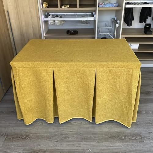 Ropa de Mesa Camilla Antimanchas Extragruesa (Mostaza) en varias medidas - Falda Mesa Camilla, Enaguillas, Enaguas, Ropa Chenilla - Tejido Extragrueso Hipercalórico (120 x 70 cm (72 cm de Alto))
