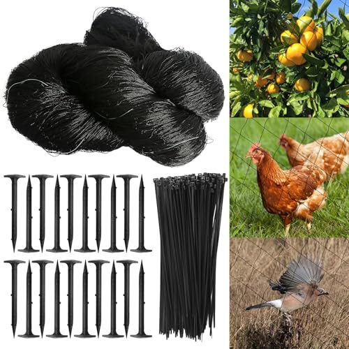 Malla Antipajaros Malla Antipalomas 10 x 10m Reutilizable Redes para Pajaros Malla Antipájaros Adecuado para Huerto Balcones Gallinero y AntiGatos