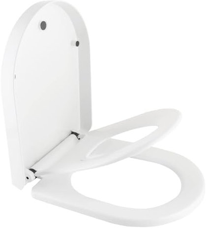 CROWNSHOP Family Toilet Seat 2-in-1 Soft Adjustable Soft Close Toilet Seat Potty Training with 360 Degree Adjustable Hinges for Toddlers Adults