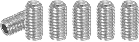 PATIKIL 100 Stück Madenschraube M3 x 6mm, 304 Edelstahl Madenschrauben Set für Türklinken Halterung Möbel Lampen Wasserhahn Reparaturen, Silber Innensechskant Gewindestifte Schrauben Set