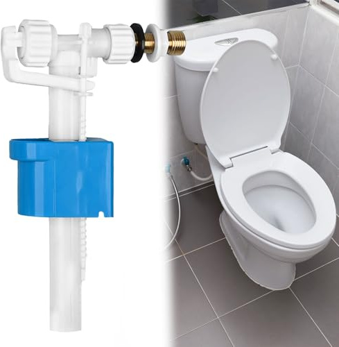 Vanne de remplissage de réservoir de chasse d'eau - Pièces de rechange universelles - Robinet d'entrée G1/2 - Raccord en laiton - Pièces de rechange - Valve d'admission latérale - Convient pour la