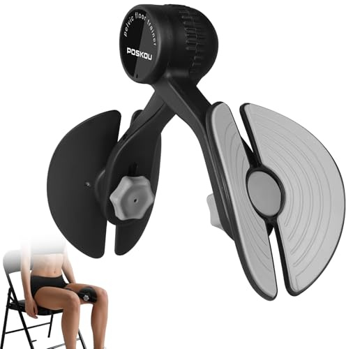 POSKOU Tronco Propiocepcion Suelo Pelvico para Mujeres y Hombres - Ejercitador Interno de Muslos, Equipo de Pilates para Entrenamiento Ejercicio en Casa (Negro)
