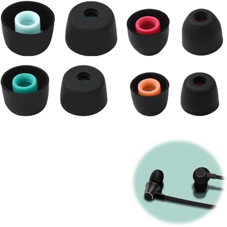 4 Paires Embouts, 4 Tailles Noir Embouts de Rechange en Silicone, Embout Ecouteur Compatible avec Sony WF-1000XM3 / WF-1000XM4 / WF-1000XM5 pour 4mm Intra-Auriculaires onfort Optimal Installation Faci