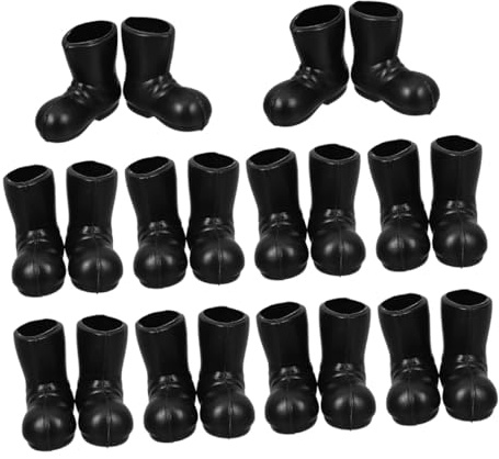 Milisten 20pcs Miniature Santa Boots Christmas Dollhouse Decor Mini Santa Claus Shoes Figurines Mini Christmas Tree Ornaments for Holiday Table Centrepiece