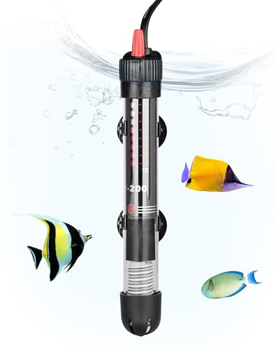 LUNEKUCK Chauffage Aquarium 25W pour 10L 20L 30L Chauffage pour Aquarium avec réglage 20–34°C