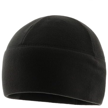 M-Tac Tactical Beanie Fleece Watch Cap - Winter Hat Elite - Patch Panel (US, Alpha, X-Large, No Panel Black)
