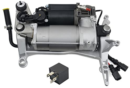 Bisenya Compresor y soporte de suspensión neumática compatible con 3.0 3.2 3.6 4.2 4.5 4.8 5.0 6.0 7L8616006 7L0616006 7L0698007E 95535890105 95535890104 4154033020