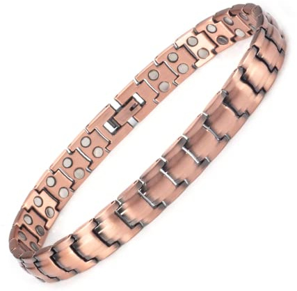 Bracelet de cheville magnétique en cuivre pur pour homme avec aimants pour 26 cm/10 mm, cadeau de fête des pères, Cuivre
